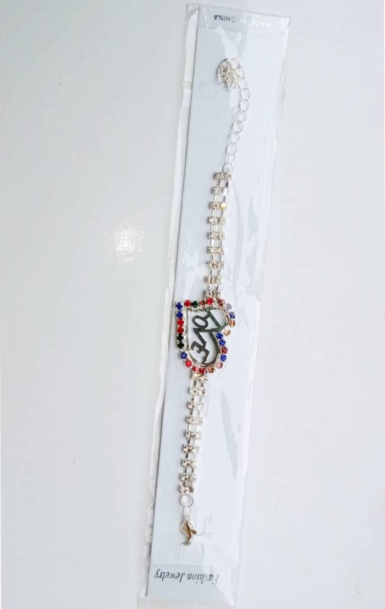 Buy Women Girl Silver Link BraceletFiveline Chain with FiveHeart Love  Bracelet83 Online at desertcartINDIA